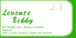 levente bikky business card